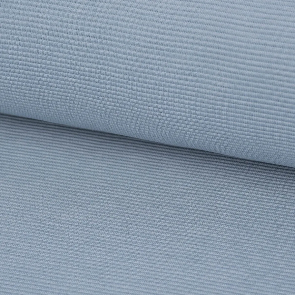Jersey Ottoman Rippjersey einfarbig rauchblau 1,40m Breite