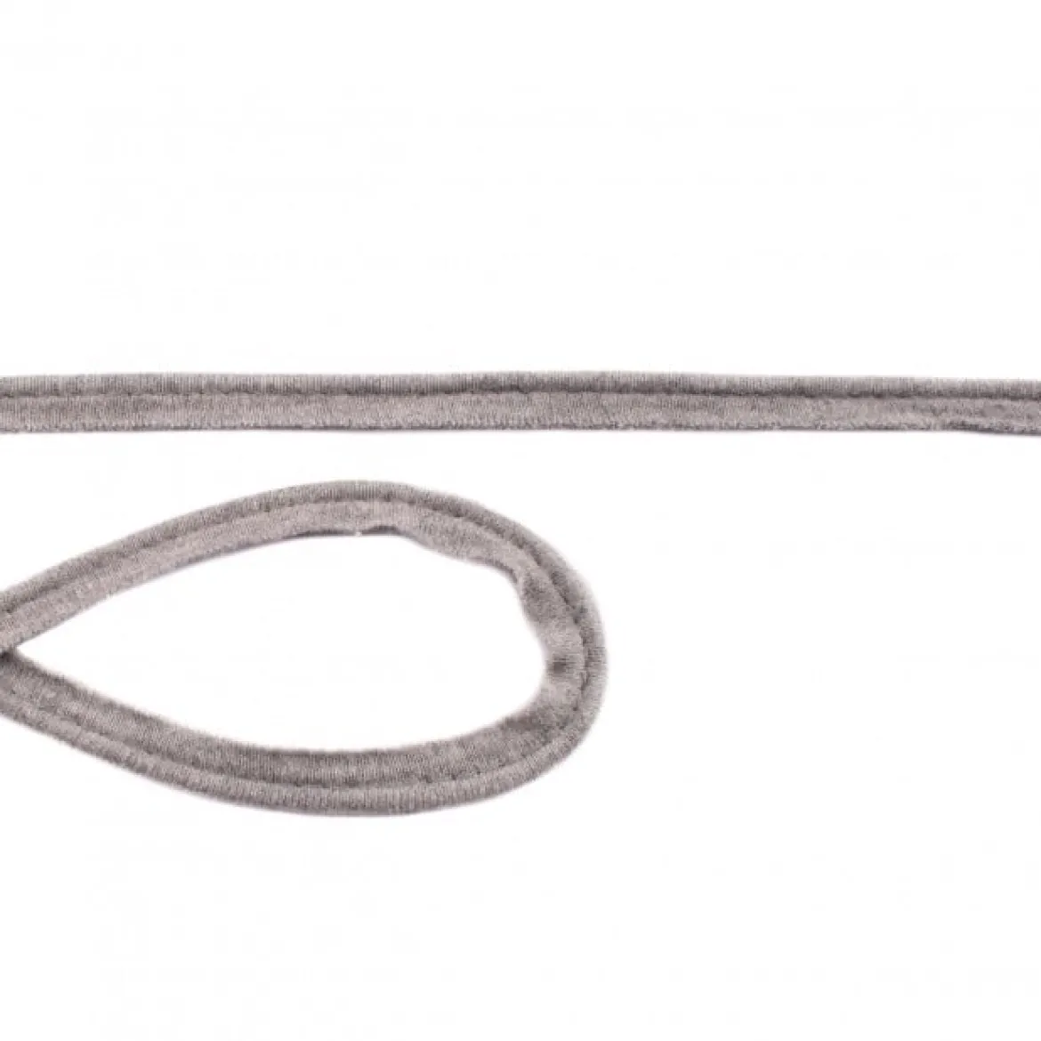 Jersey Paspelband hellgrau meliert Meterware Breite: 1cm