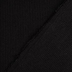 Jersey Rippjersey einfarbig schwarz 1,40m Breite
