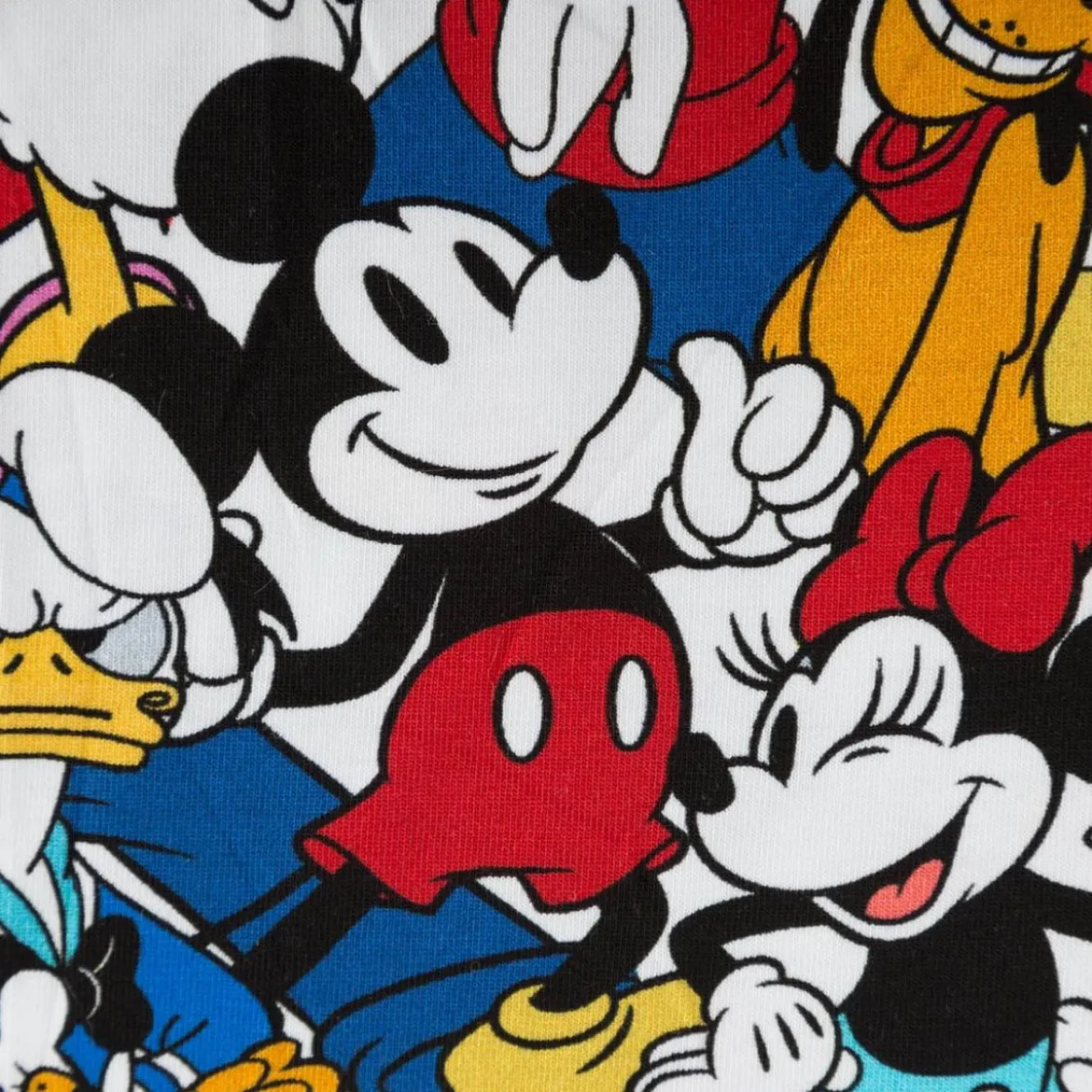 Jersey Stoff Baumwolle Mickey Mouse & Friends Digitaldruck weiß bunt 1,50m Breite