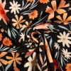 Jersey Stoff Baumwolljersey Digitaldruck Flowers schwarz bunt 1,4m Breite
