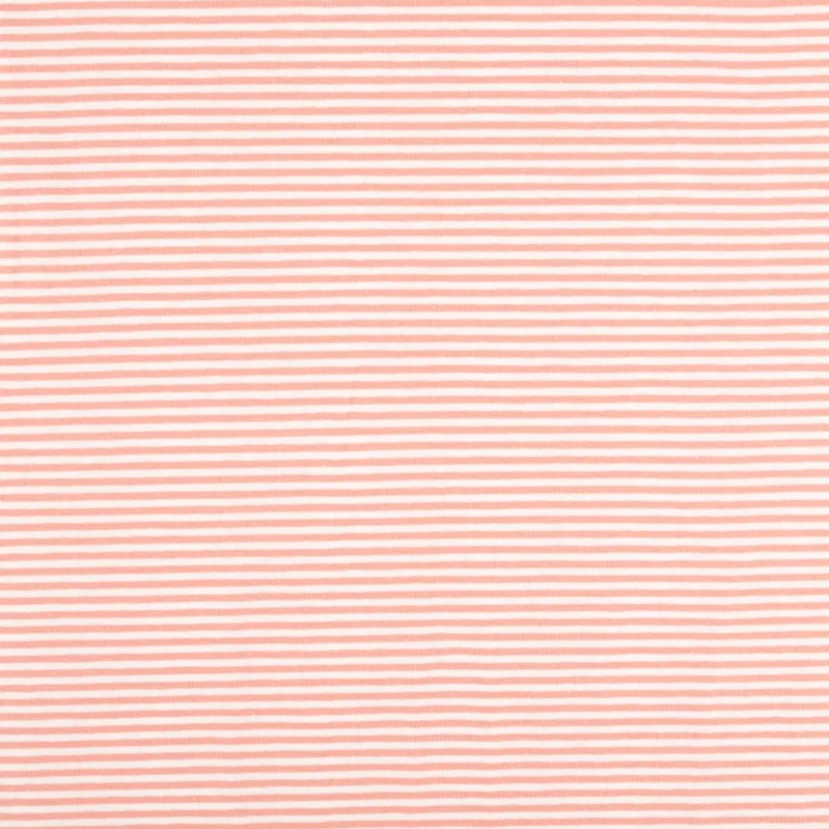 Jersey Stoff Baumwolljersey Yarn Dyed Streifen fein weiß coral 1,50m Breite