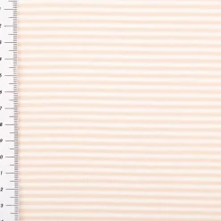 Jersey Stoff Baumwolljersey Yarn Dyed Streifen fein weiß beige 1,50m Breite