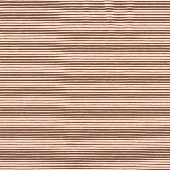 Jersey Stoff Baumwolljersey Yarn Dyed Streifen fein weiß braun 1,50m Breite