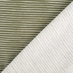 Jersey Stoff Baumwolljersey feine Linien grün weiß 1,50m Breite