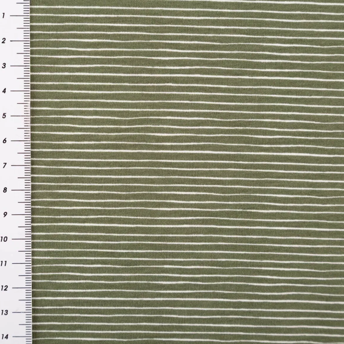 Jersey Stoff Baumwolljersey feine Linien grün weiß 1,50m Breite