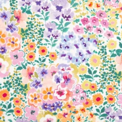 Jersey Stoff Baumwolljersey Blumen Digitaldruck weiß bunt 1,48 m Breite