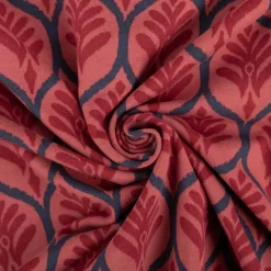 Jersey Stoff Baumwolljersey Ornamente rot 1,48 m Breite