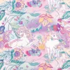 Jersey Stoff Baumwolljersey Einhörner Blumen rosa lila 1,45m Breite