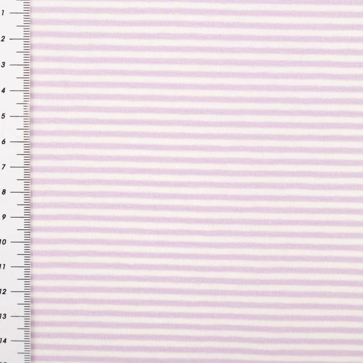 Jersey Stoff Baumwolljersey Yarn Dyed Streifen fein weiß lila 1,50m Breite
