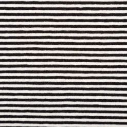 Jersey Stoff Baumwolljersey Yarn Dyed Streifen fein weiß schwarz 1,50m Breite