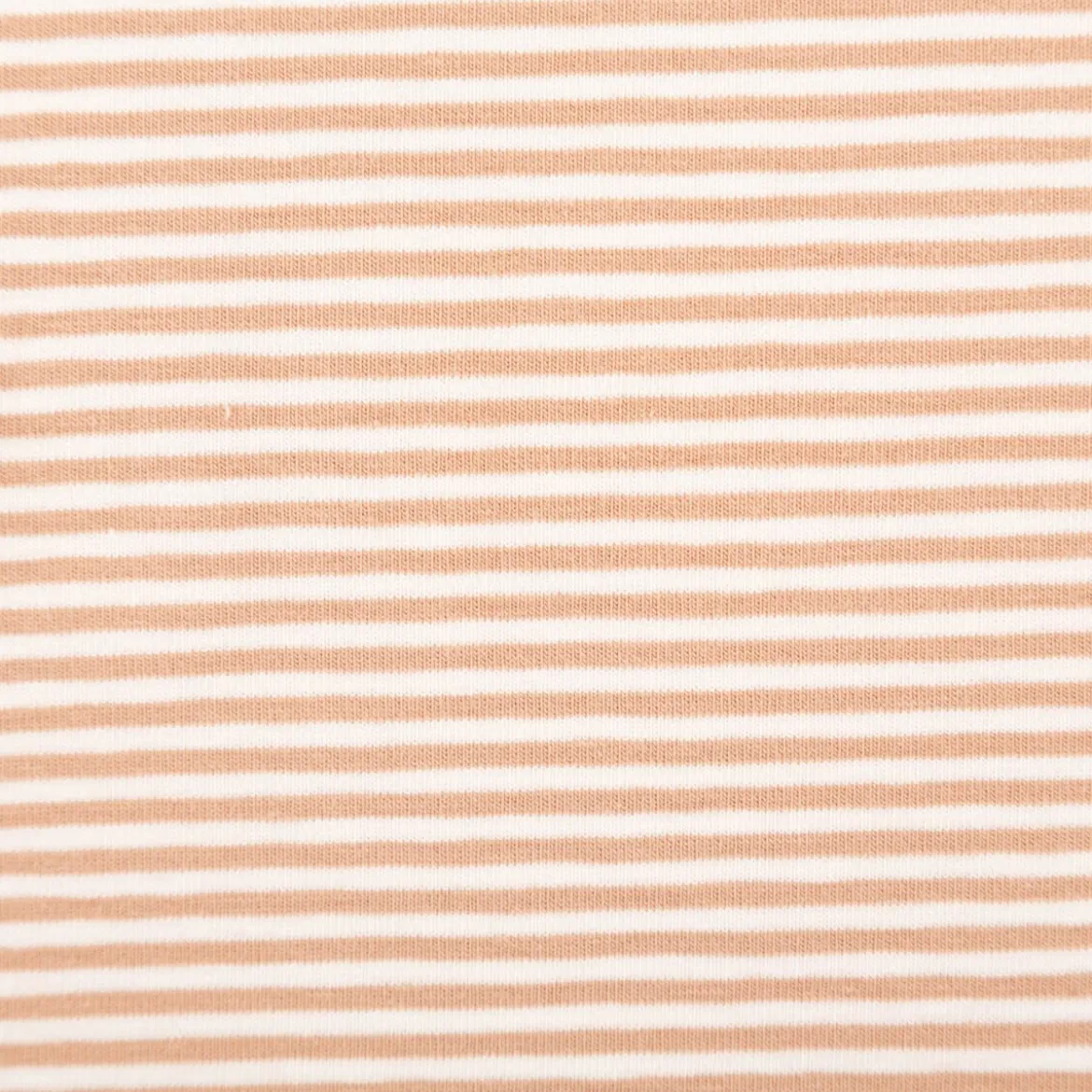 Jersey Stoff Baumwolljersey Yarn Dyed Streifen fein weiß nude 1,50m Breite