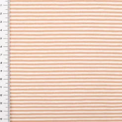 Jersey Stoff Baumwolljersey Yarn Dyed Streifen fein weiß nude 1,50m Breite