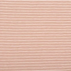 Jersey Stoff Baumwolljersey Yarn Dyed Streifen fein weiß kamel 1,50m Breite
