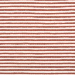 Jersey Stoff Baumwolljersey Yarn Dyed Streifen fein weiß rost 1,50m Breite