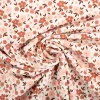 Jersey Stoff Baumwolljersey Blumen wollweiß rosa braun 1,50m Breite