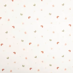 Jersey Stoff Baumwolljersey Schmetterlinge wollweiß rosa rot beige 1,50m Breite