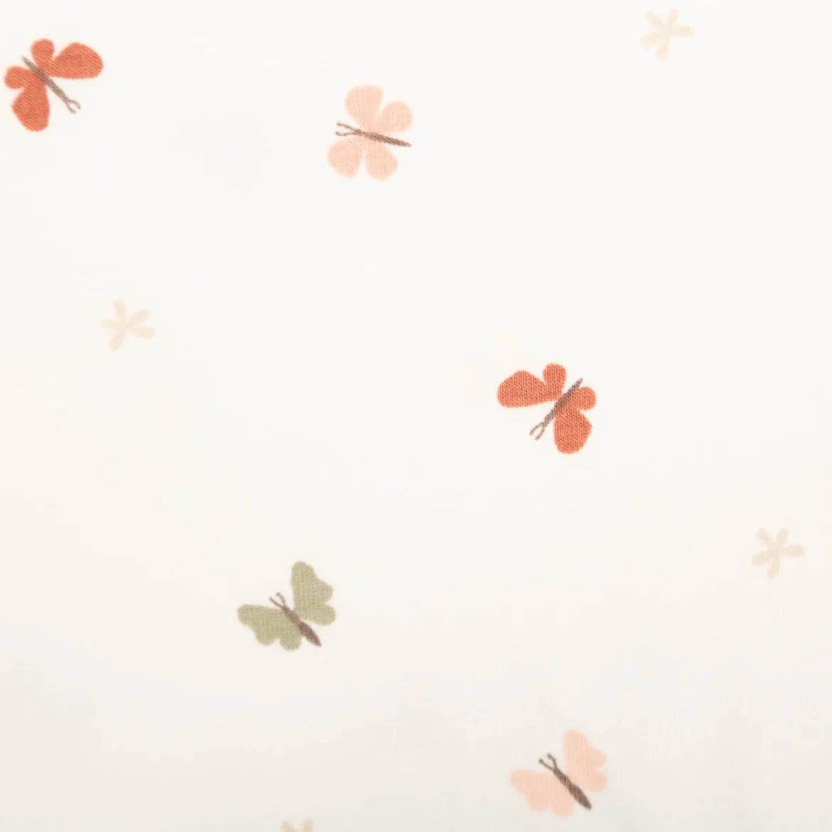 Jersey Stoff Baumwolljersey Schmetterlinge wollweiß rosa rot beige 1,50m Breite