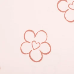 Jersey Stoff Baumwolljersey Blumen Herz rosa 1,50m Breite