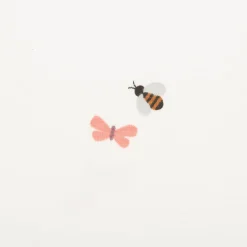 Jersey Stoff Baumwolljersey Schmetterlinge Marienkäfer Bienen wollweiß 1,50m Breite