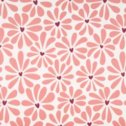 Jersey Stoff Baumwolljersey Blütenblätter Herz rosa 1,50m Breite