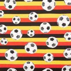 Jersey Stoff Baumwolljersey Fußball Streifen Deutschlandfarben 1,45m Breite