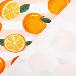 Jersey Stoff Baumwolljersey Melody Orangen & Streifen orange von Swafing 1,50m Breite
