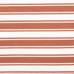 Jersey Stoff Baumwolljersey Streifen rostbraun weiß 1,50m Breite