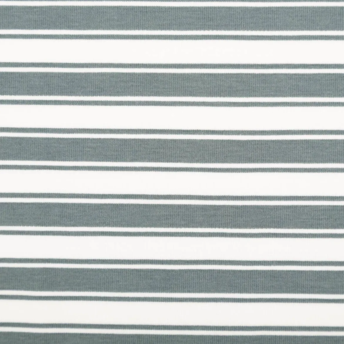 Jersey Stoff Baumwolljersey Streifen blaugrau weiß 1,50m Breite