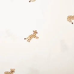 Jersey Stoff Baumwolljersey Leopard wollweiß beige 1,50m Breite