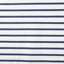 Jersey Stoff Baumwolljersey Rayure Streifen weiß marineblau 1,45m Breite