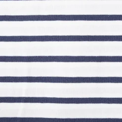 Jersey Stoff Baumwolljersey Rayure Streifen weiß marineblau 1,45m Breite