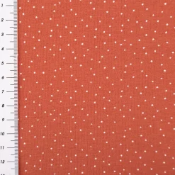 Jersey Stoff Baumwolljersey Pünktchen terracotta 1,50m Breite