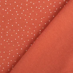 Jersey Stoff Baumwolljersey Pünktchen terracotta 1,50m Breite