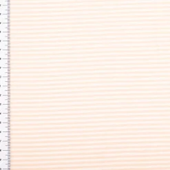 Jersey Stoff Baumwolljersey Yarn Dyed Streifen fein weiß lachsrosa 1,50m Breite