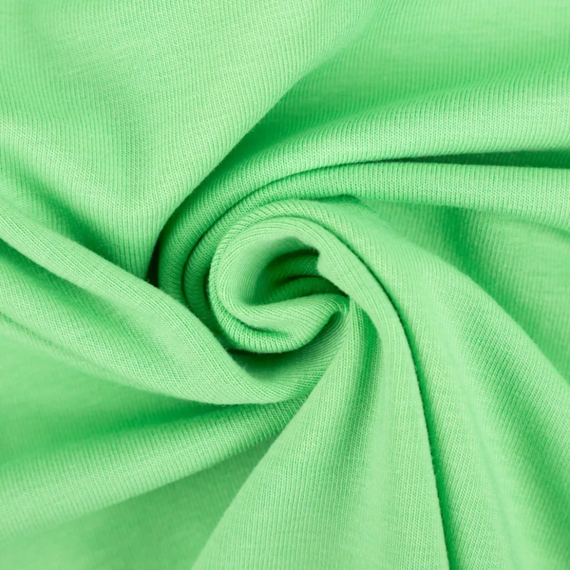 Jersey Stoff Bio Baumwolljersey einfarbig Limette 1,5m Breite