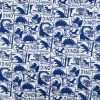 Jersey Stoff DINO SCENIC Dinosaurier weiß blau 1,5m Breite