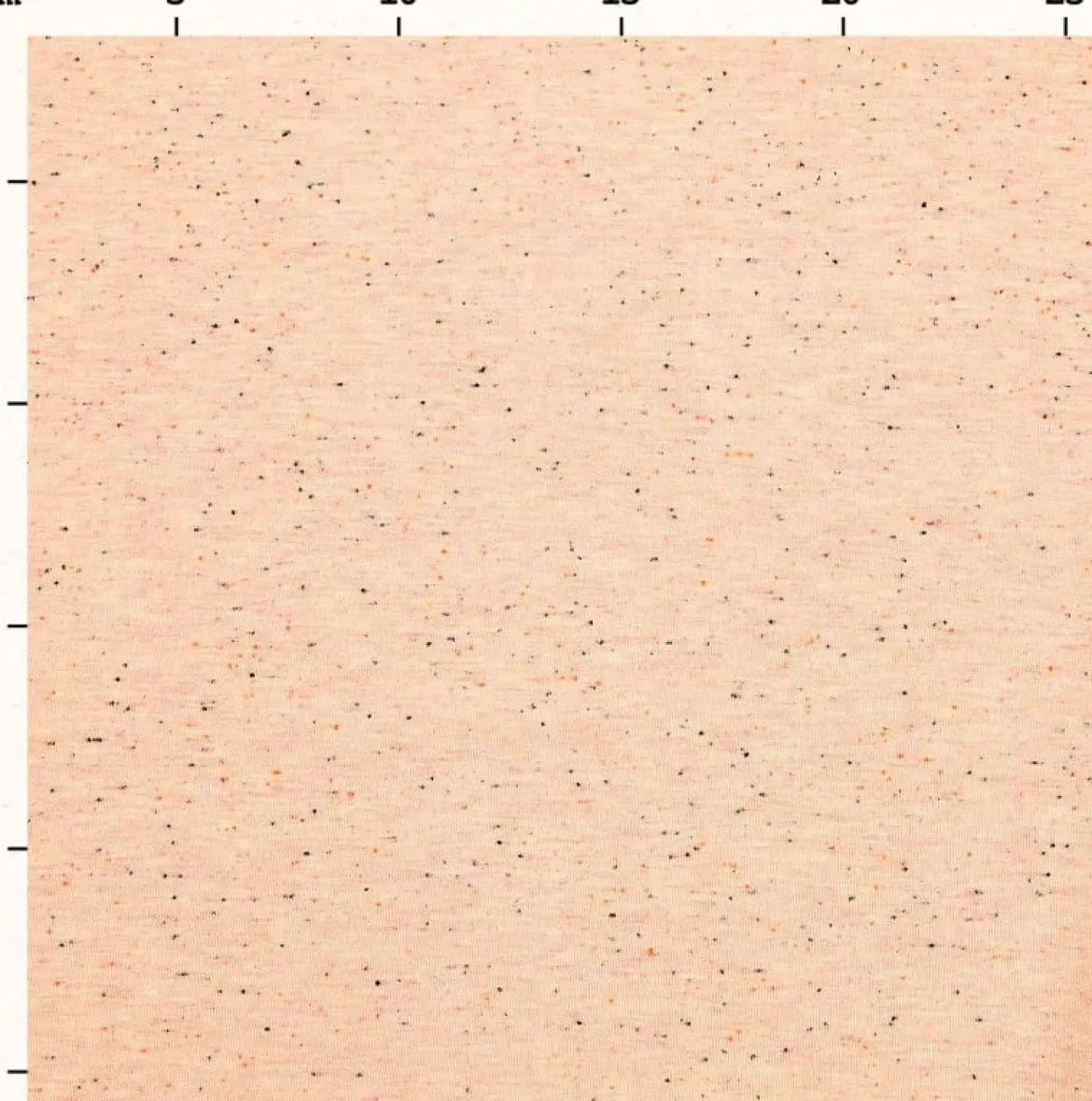 Jersey Stoff Flocken apricot neon Stoffabschnitt von Rico Design 80x100cm