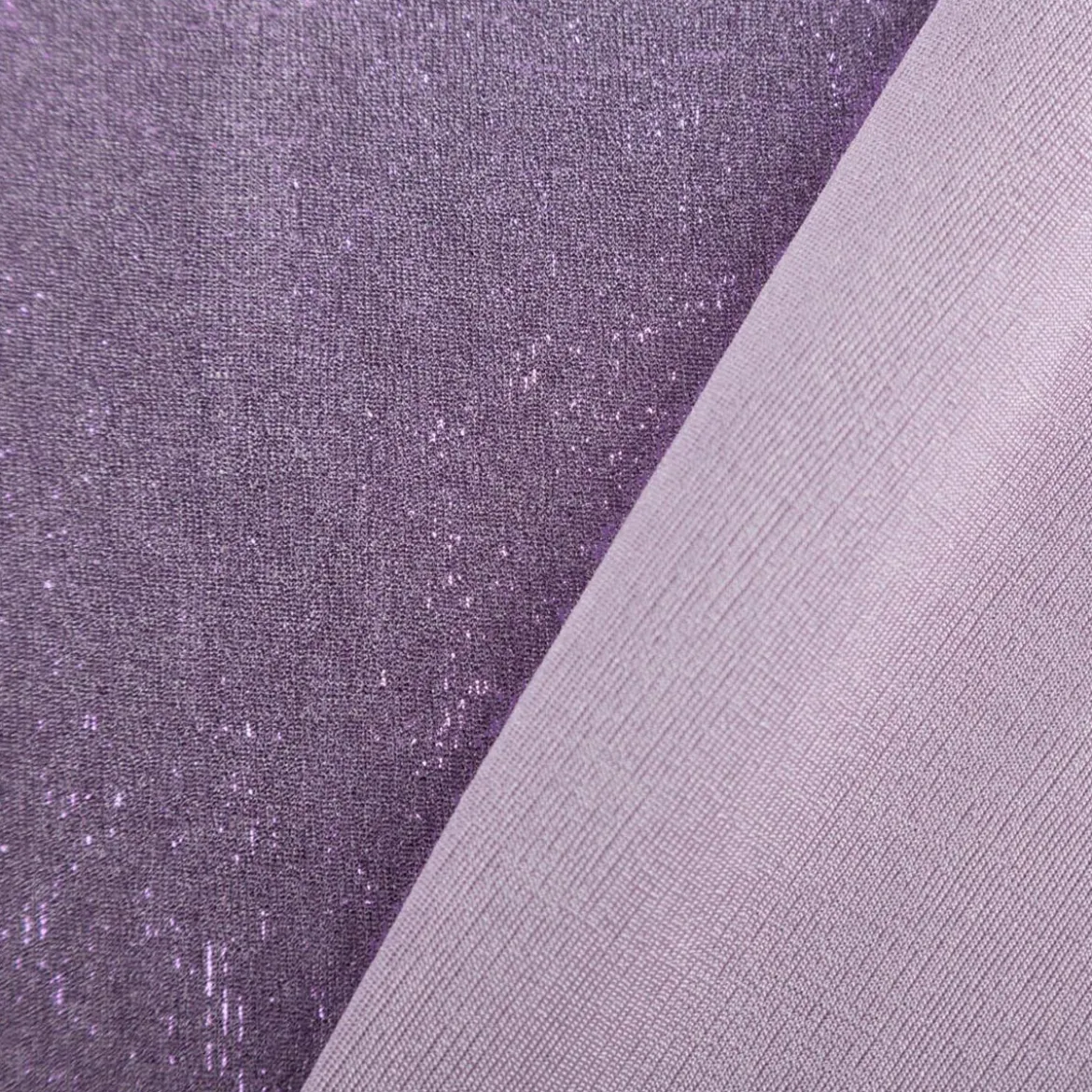 Jersey Stoff Glitzer Slinky Bijoux Foil lila 1,45m Breite