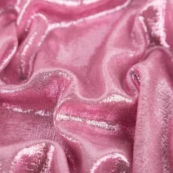 Jersey Stoff Glitzer Slinky Bijoux Foil rosa 1,45m Breite