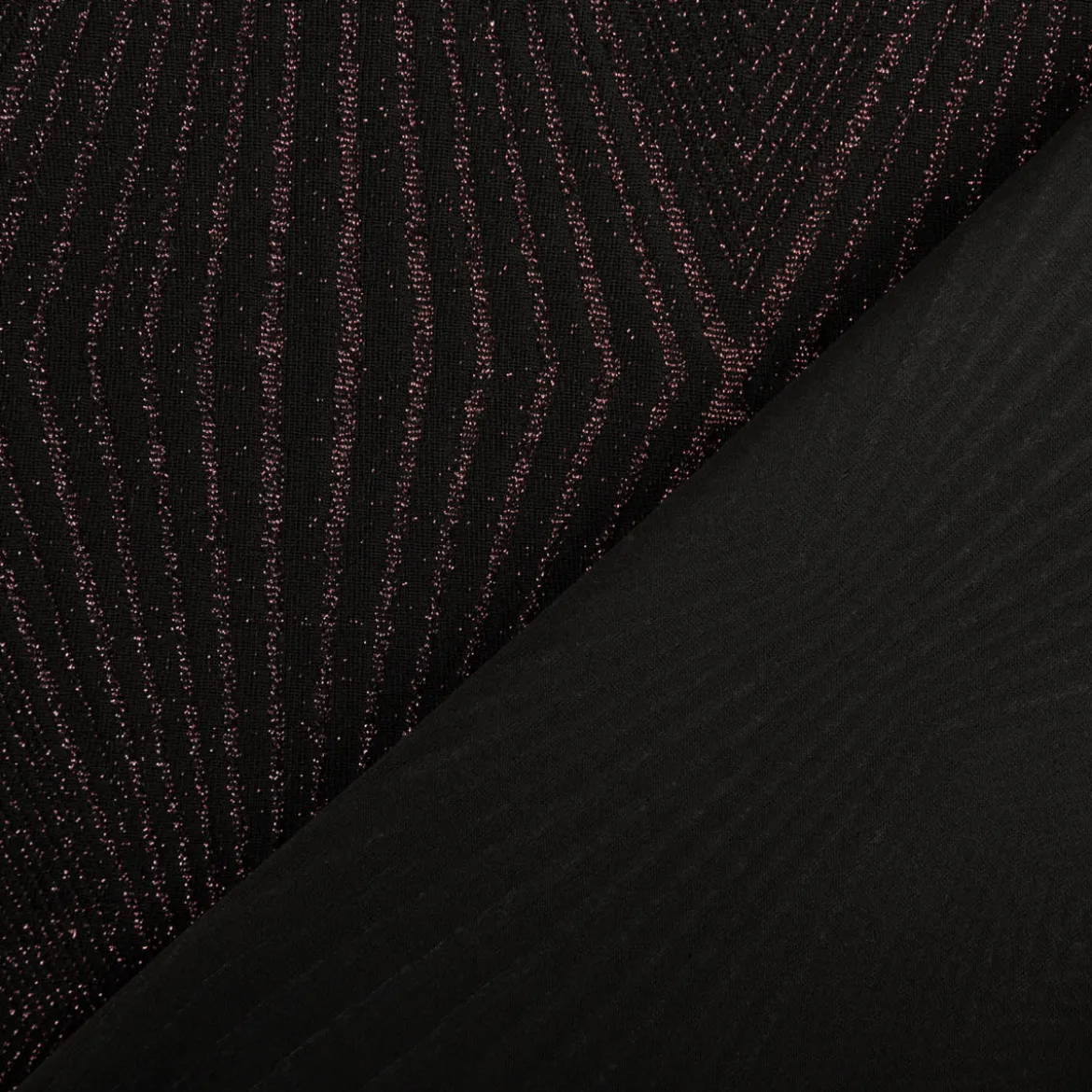 Jersey Stoff Metallic geometrisch schwarz rosegold 160cm Breite