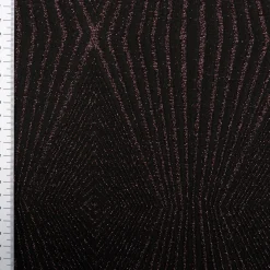 Jersey Stoff Metallic geometrisch schwarz rosegold 160cm Breite