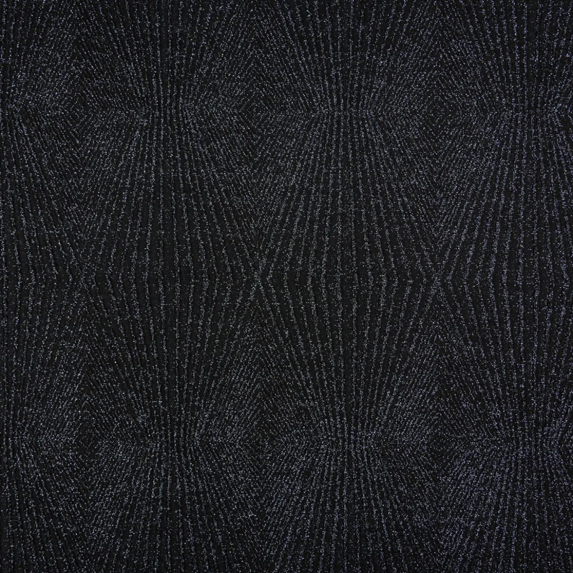 Jersey Stoff Metallic geometrisch schwarz silber 160cm Breite
