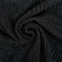 Jersey Stoff Metallic geometrisch schwarz silber 160cm Breite