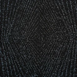 Jersey Stoff Metallic geometrisch schwarz silber 160cm Breite