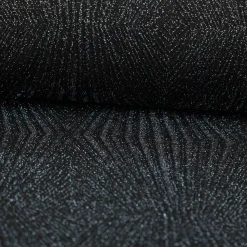 Jersey Stoff Metallic geometrisch schwarz silber 160cm Breite