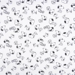 Jersey Stoff Peanuts Snoopy weiß Baumwolljersey 200g/qm 152cm Breite