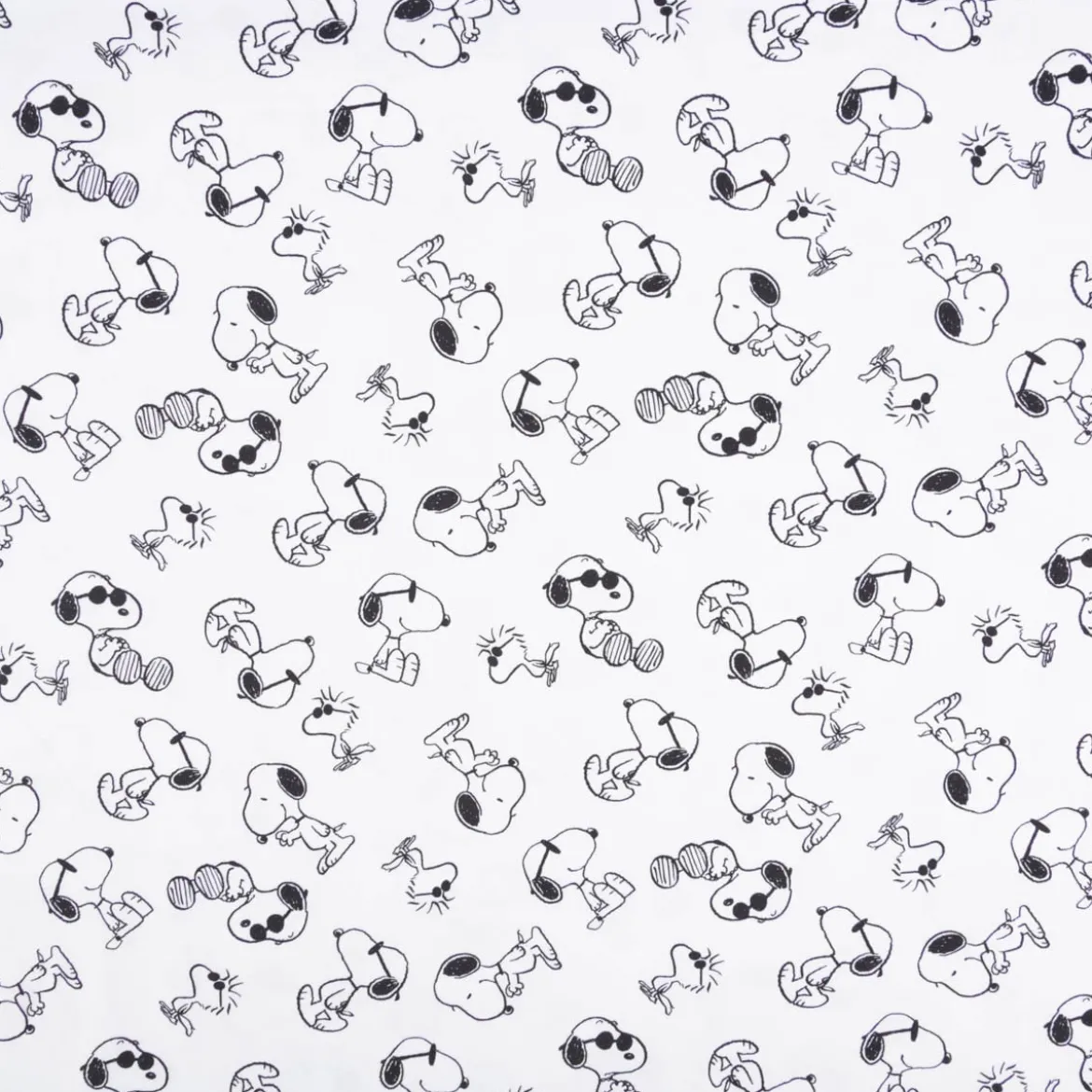 Jersey Stoff Peanuts Snoopy weiß Baumwolljersey 200g/qm 152cm Breite