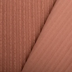 Jersey Stoff Ripp-Jacquard Baumwolle Streifen rosa 1,35m Breite