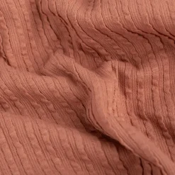 Jersey Stoff Ripp-Jacquard Baumwolle Streifen rosa 1,35m Breite